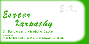 eszter karpathy business card